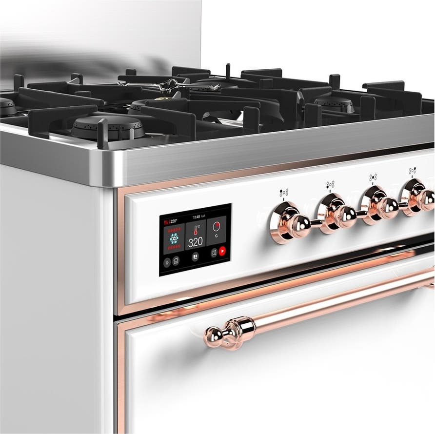 Ilve UM30QNR3WHPLP White With Copper Trim, Liquid Propane