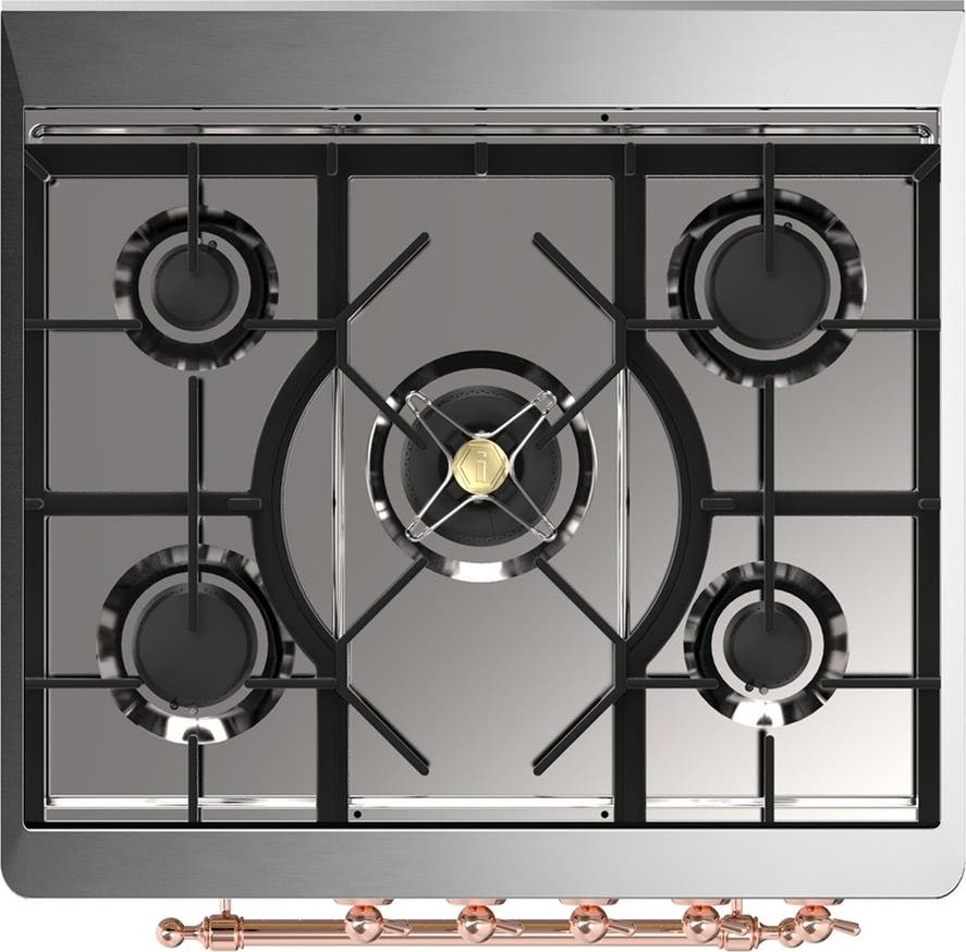 Ilve UM30QNR3WHPLP White With Copper Trim, Liquid Propane