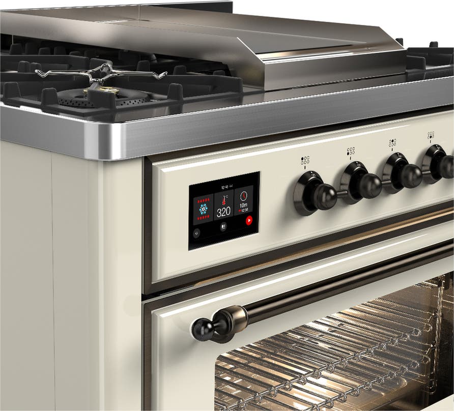 Ilve UM36FNR3AWB Antique White With Burnished Trim, Natural Gas