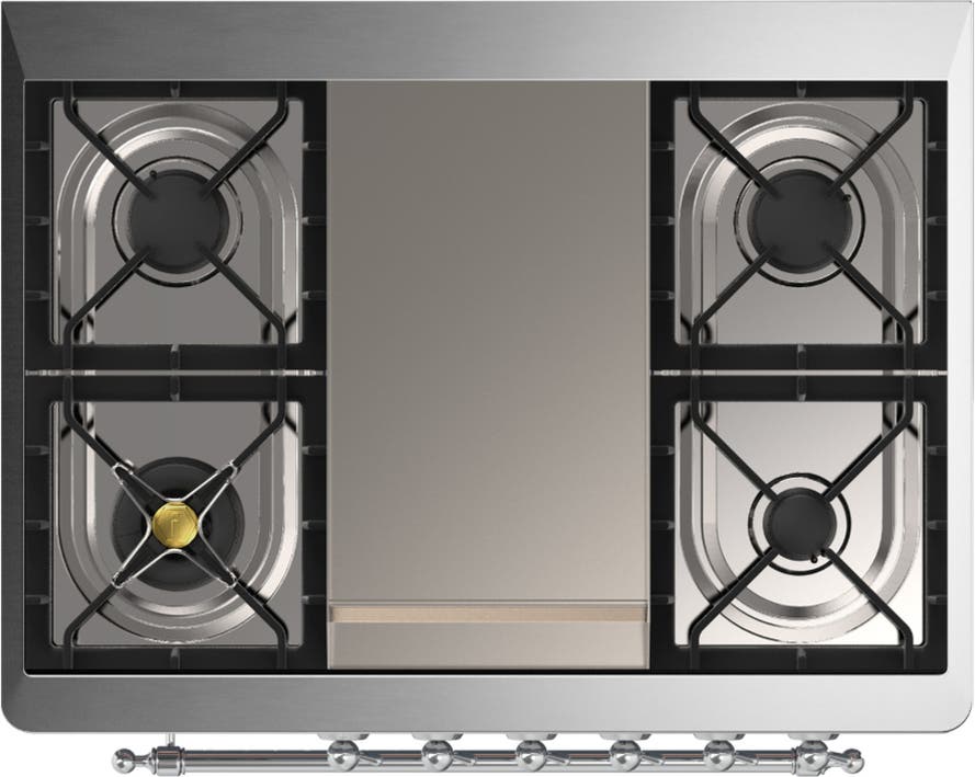 Ilve UM36FNR3BGC Blue Grey With Chrome Trim, Natural Gas