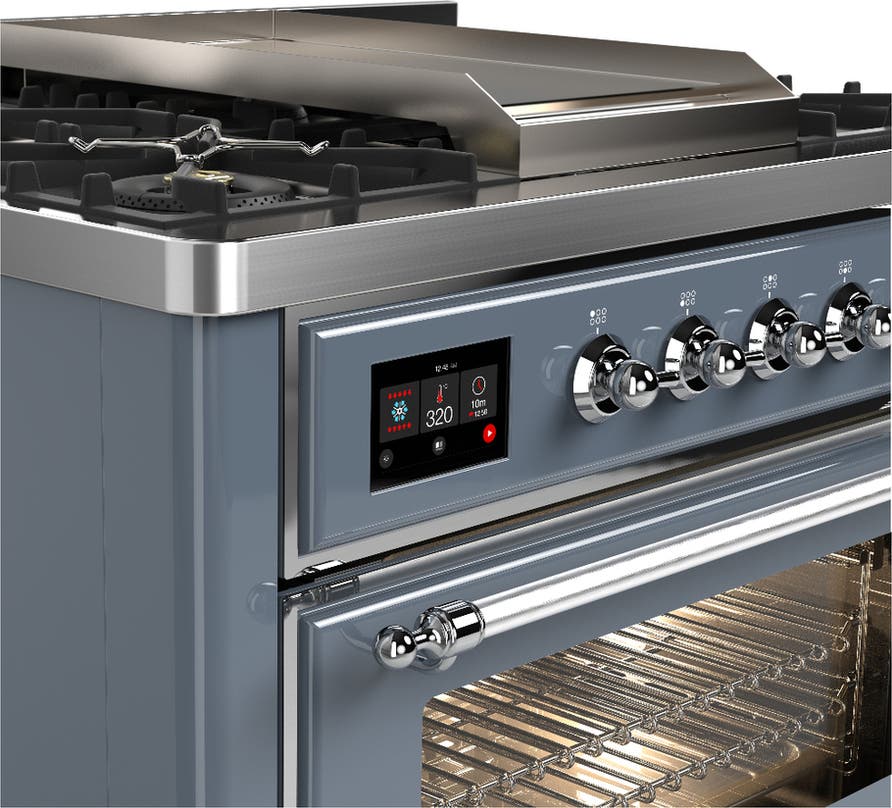 Ilve UM36FNR3BGCLP Blue Grey With Chrome Trim, Liquid Propane