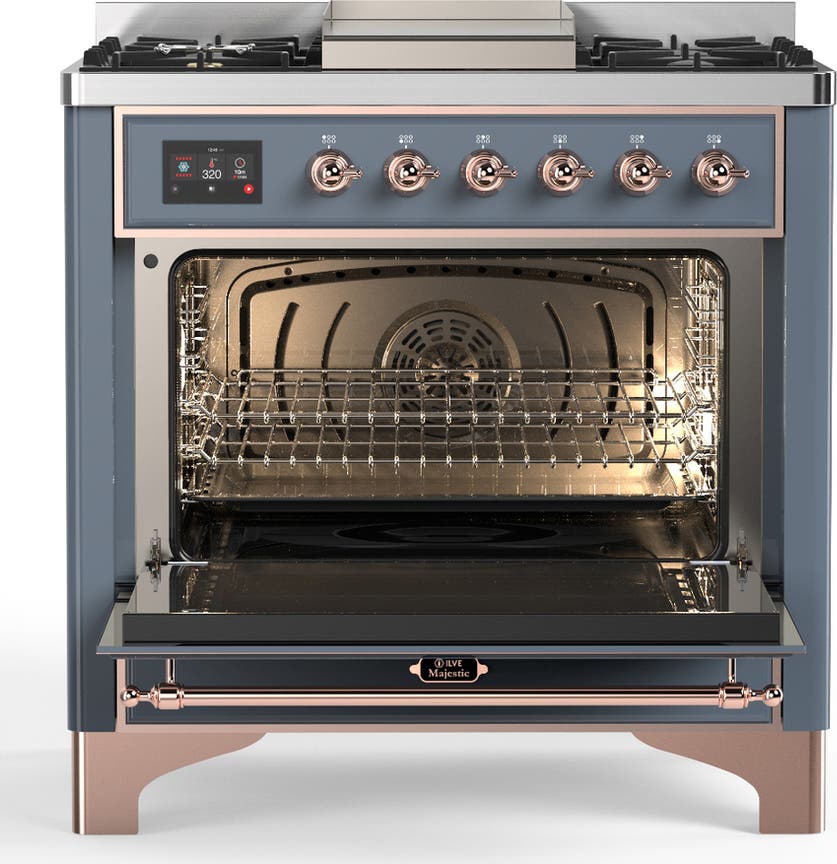Ilve UM36FNR3BGP Blue Grey With Copper Trim, Natural Gas