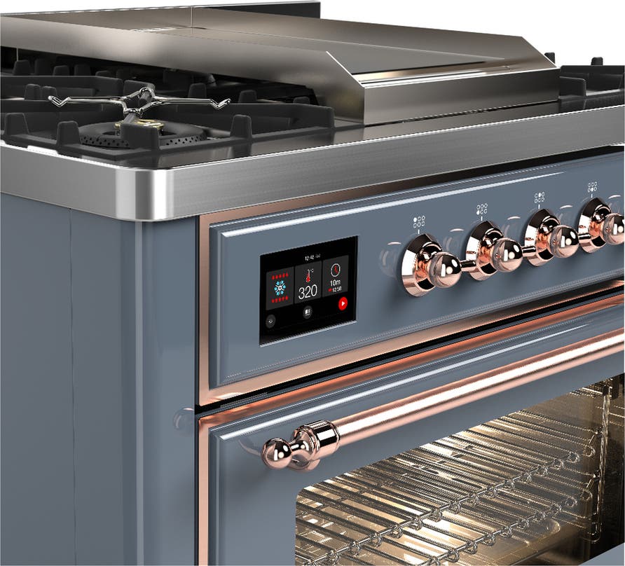Ilve UM36FNR3BGP Blue Grey With Copper Trim, Natural Gas