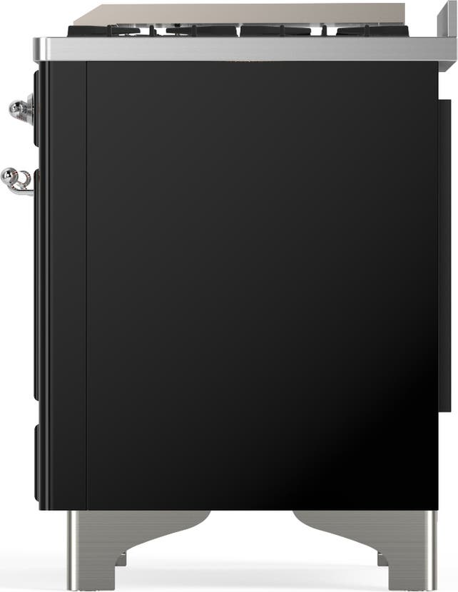 Ilve UM36FNR3BKCLP Glossy Black With Chrome Trim, Liquid Propane