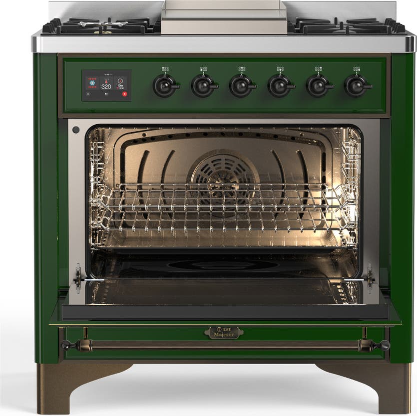 Ilve UM36FNR3EGB Emerald Green With Burnished Trim, Natural Gas