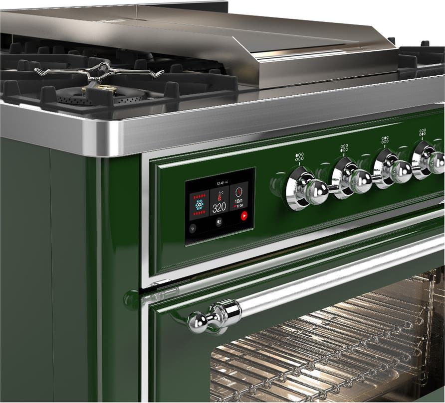 Ilve UM36FNR3EGCLP Emerald Green With Chrome Trim, Liquid Propane