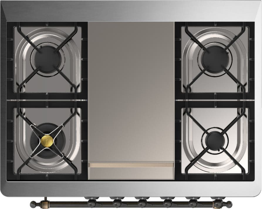 Ilve UM36FNR3MBBLP Midnight Blue With Burnished Trim, Liquid Propane