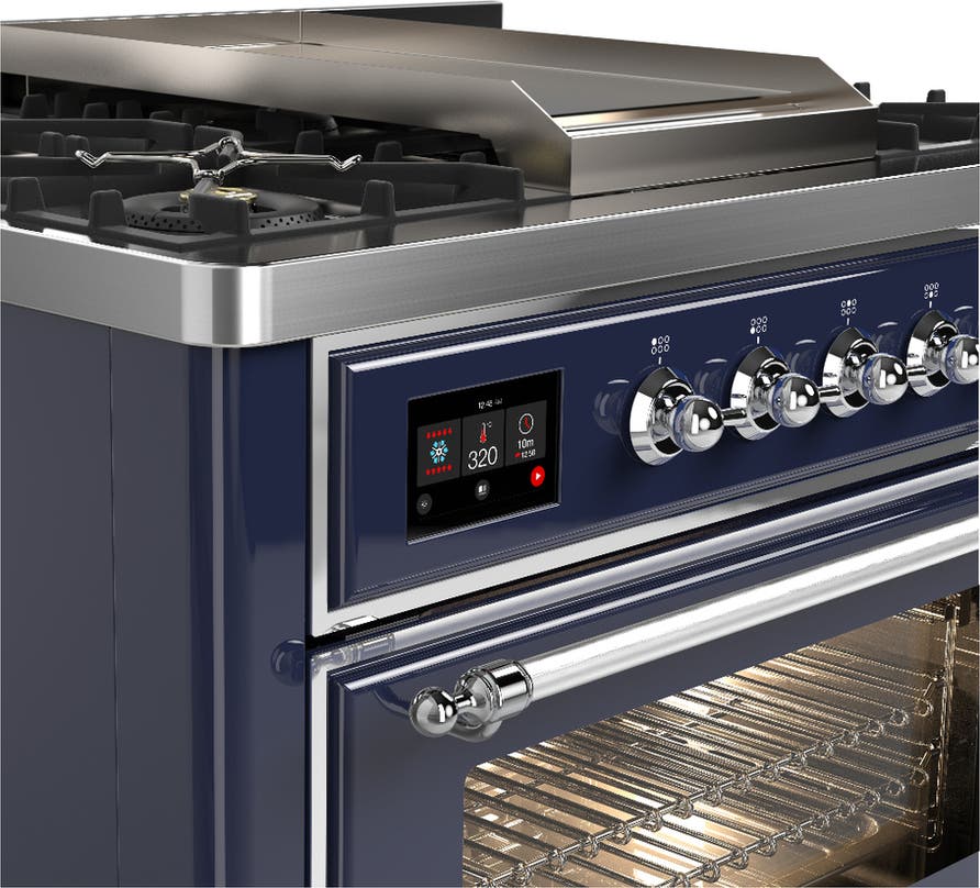 Ilve UM36FNR3MBC Midnight Blue With Chrome Trim, Natural Gas