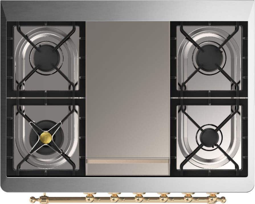 Ilve UM36FNR3MBGLP Midnight Blue With Brass Trim, Liquid Propane