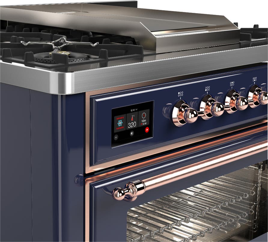 Ilve UM36FNR3MBP Midnight Blue With Copper Trim, Natural Gas