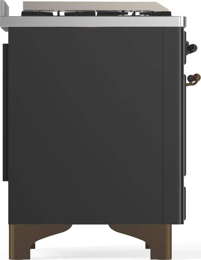 Ilve UM36FNR3MGB Matte Graphite With Burnished Trim, Natural Gas