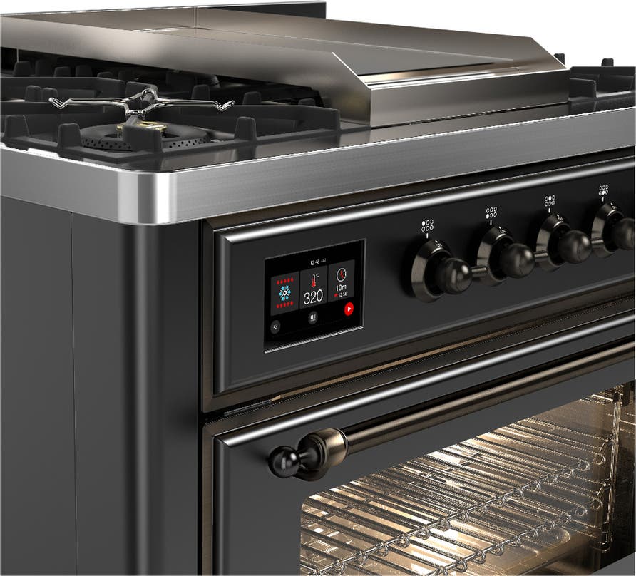 Ilve UM36FNR3MGBLP Matte Graphite With Burnished Trim, Liquid Propane