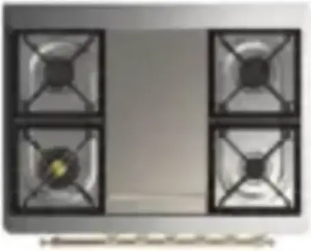 Ilve UM36FNR3RAG Ral With Brass Trim, Natural Gas