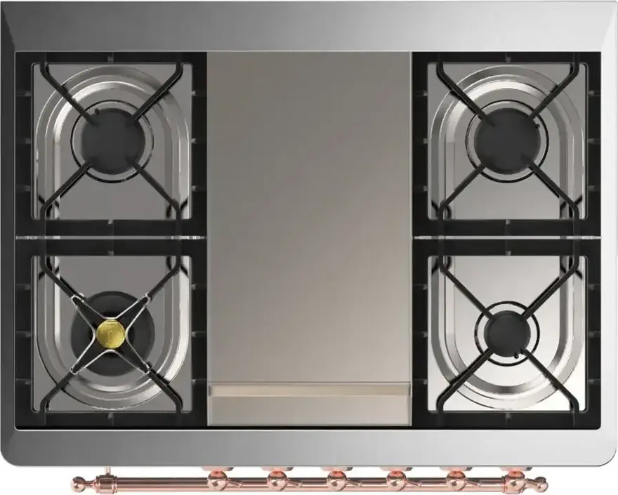 Ilve UM36FNR3RAPLP Ral With Copper Trim, Liquid Propane
