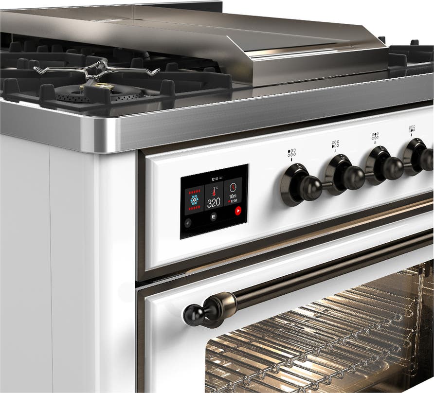 Ilve UM36FNR3WHB White With Burnished Trim, Natural Gas