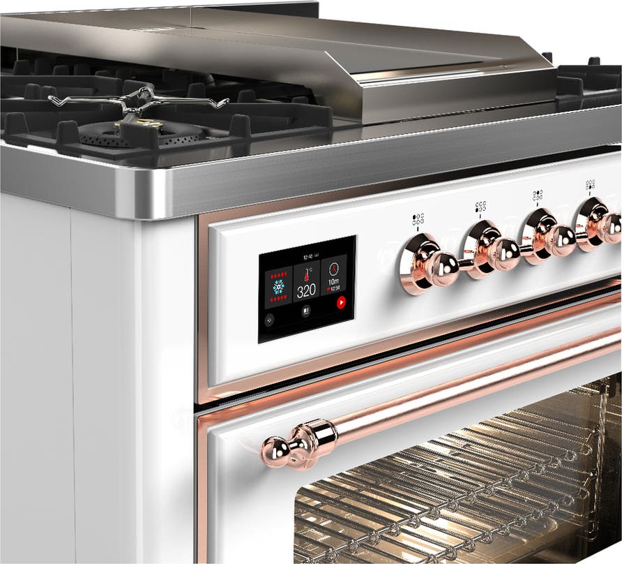 Ilve UM36FNR3WHP White With Copper Trim, Natural Gas