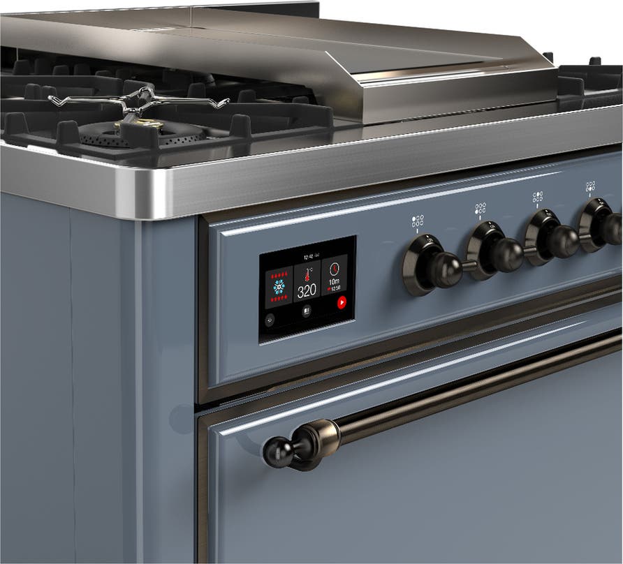 Ilve UM36FQNR3BGB Blue Grey With Burnished Trim, Natural Gas