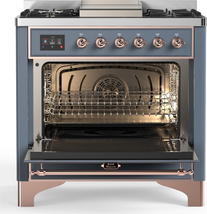 Ilve UM36FQNR3BGP Blue Grey With Copper Trim, Natural Gas
