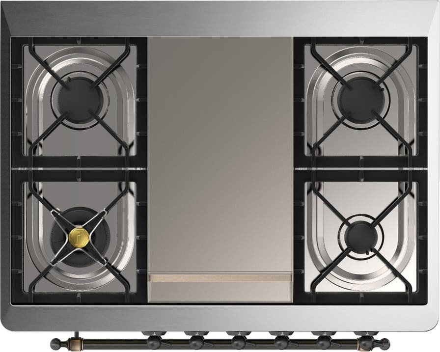 Ilve UM36FQNR3EGB Emerald Green With Burnished Trim, Natural Gas