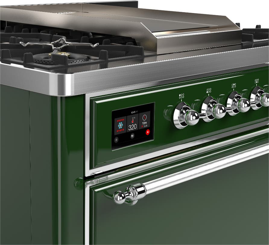 Ilve UM36FQNR3EGCLP Emerald Green With Chrome Trim, Liquid Propane