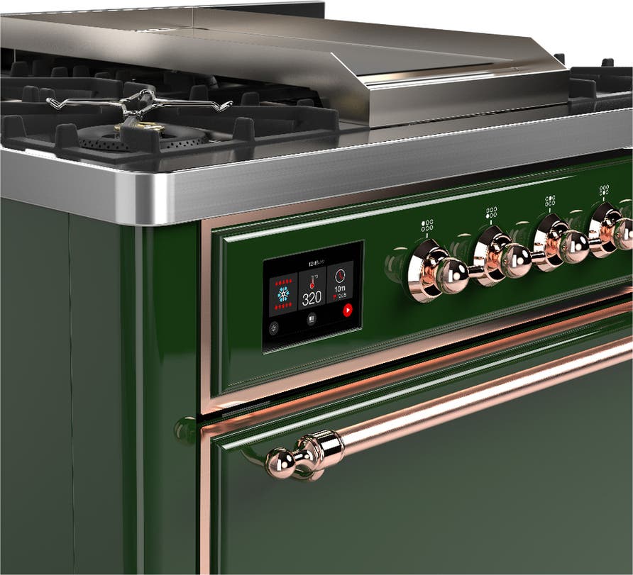 Ilve UM36FQNR3EGPLP Emerald Green With Copper Trim, Liquid Propane