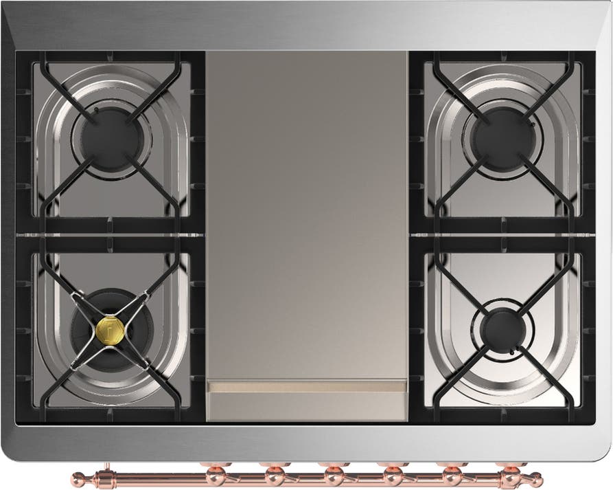 Ilve UM36FQNR3MBPLP Midnight Blue With Copper Trim, Liquid Propane