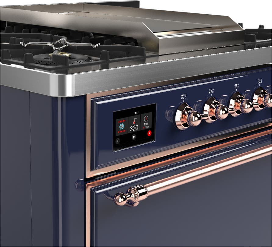 Ilve UM36FQNR3MBPLP Midnight Blue With Copper Trim, Liquid Propane