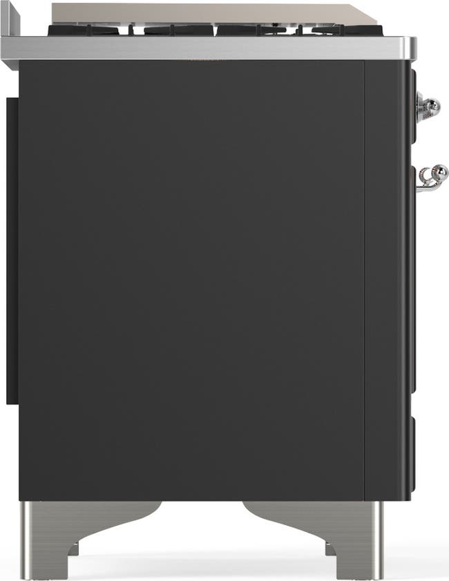 Ilve UM36FQNR3MGCLP Matte Graphite With Chrome Trim, Liquid Propane