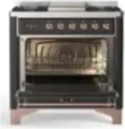 Ilve UM36FQNR3MGPLP Matte Graphite With Copper Trim, Liquid Propane