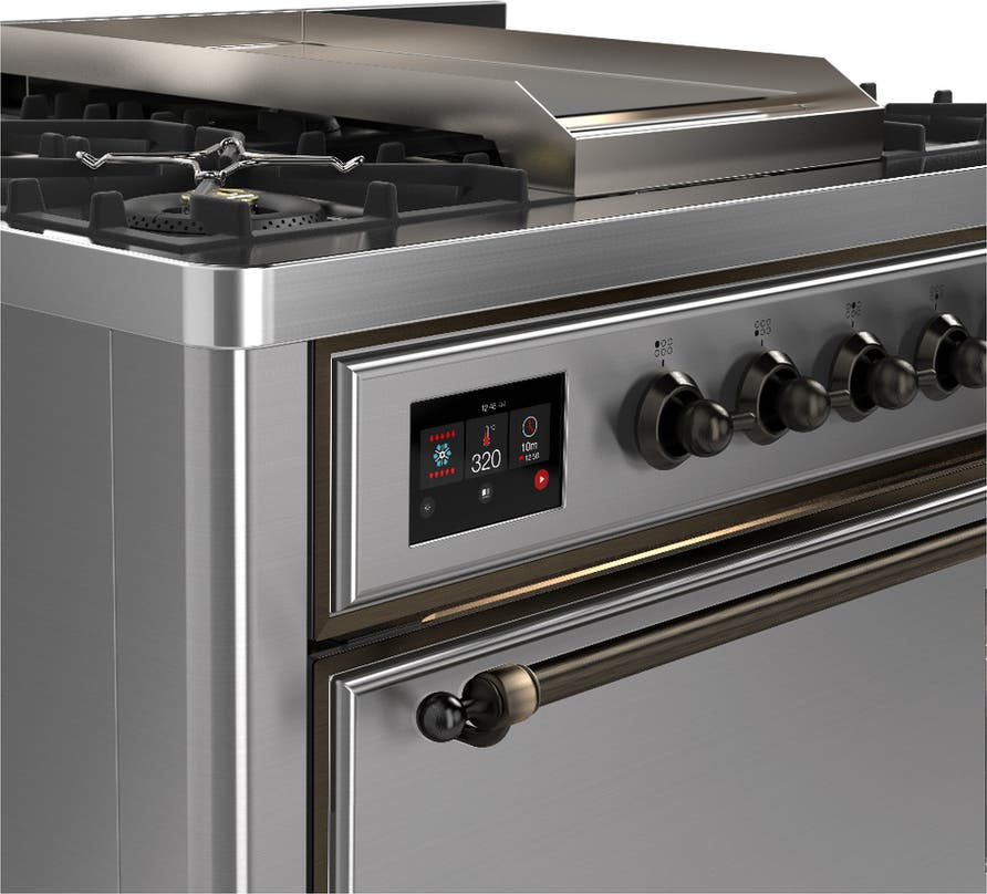 Ilve UM36FQNR3SSBLP Stainless Steel With Burnished Trim, Liquid Propan...