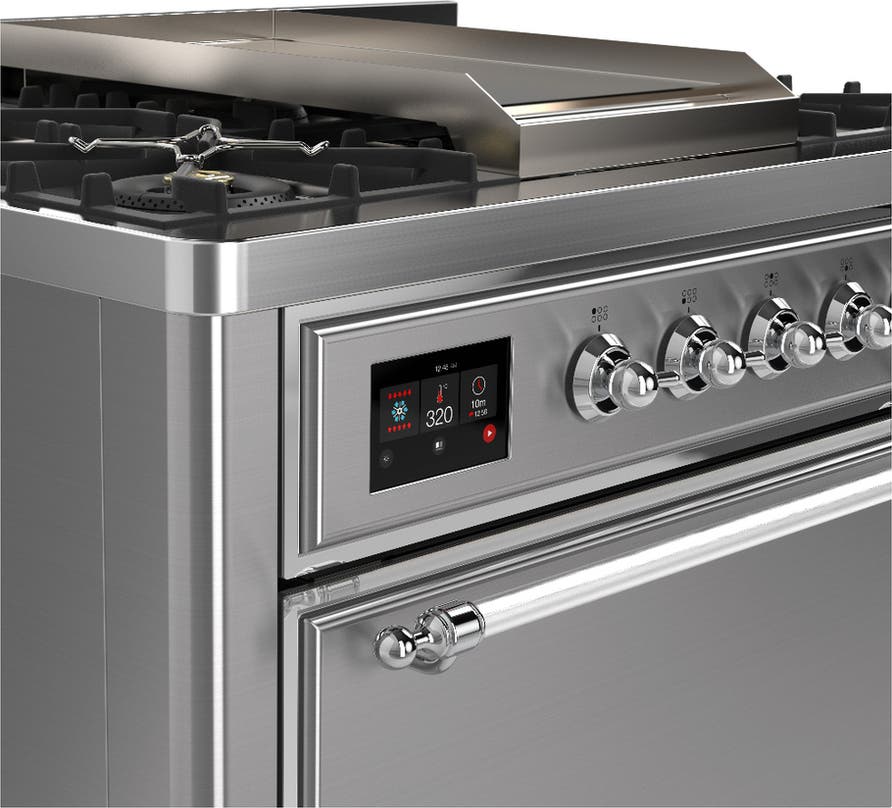 Ilve UM36FQNR3SSC Stainless Steel With Chrome Trim, Natural Gas