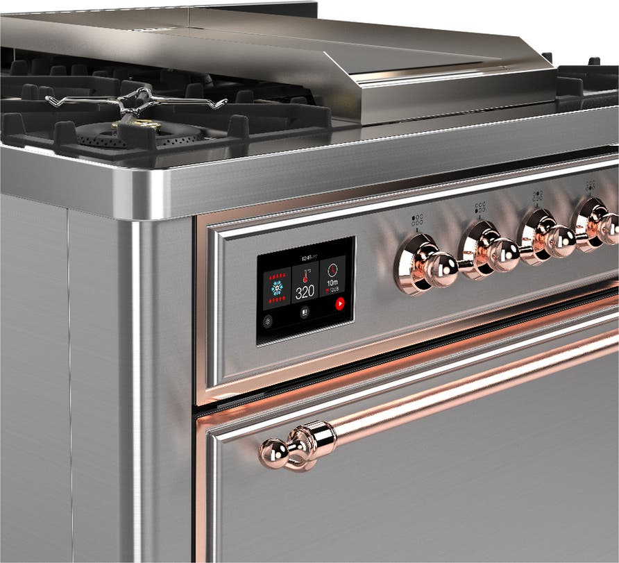 Ilve UM36FQNR3SSP Stainless Steel With Copper Trim, Natural Gas