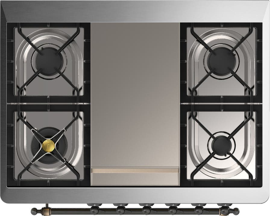Ilve UM36FQNR3WHB White With Burnished Trim, Natural Gas