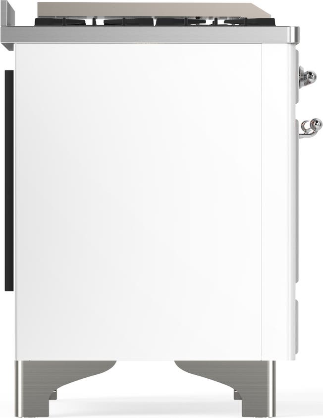 Ilve UM36FQNR3WHC White With Chrome Trim, Natural Gas