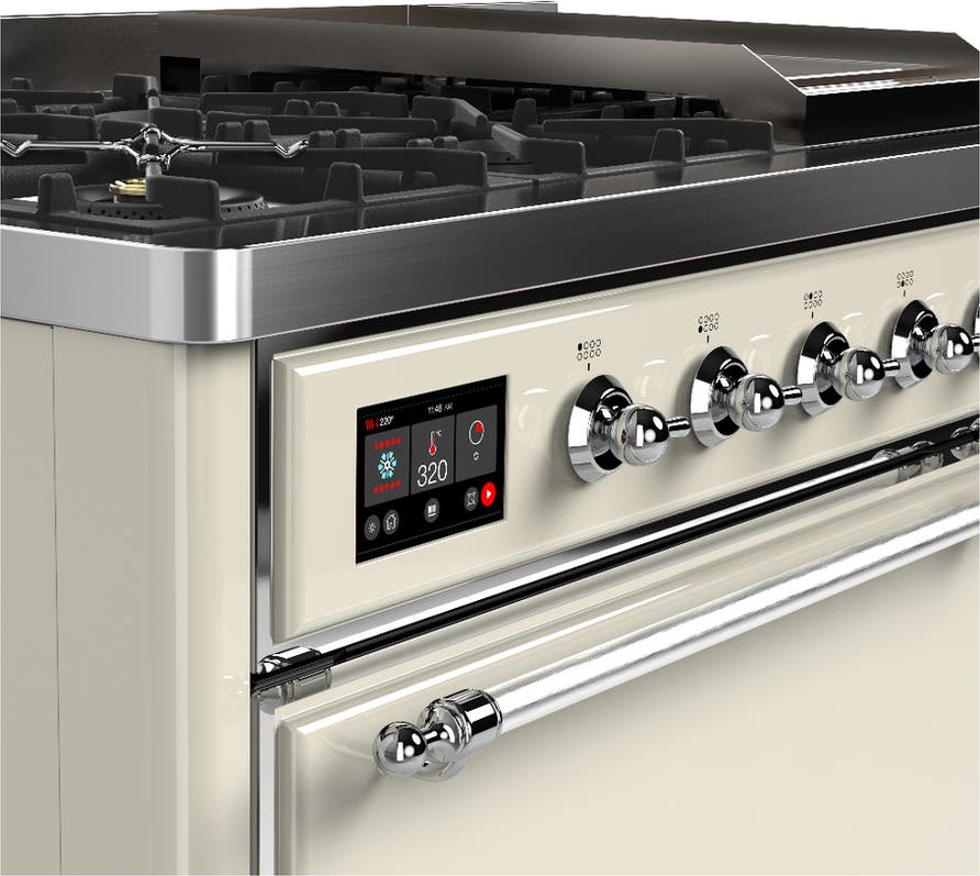 Ilve UM48FQNR3AWCLP Antique White With Chrome Trim, Liquid Propane