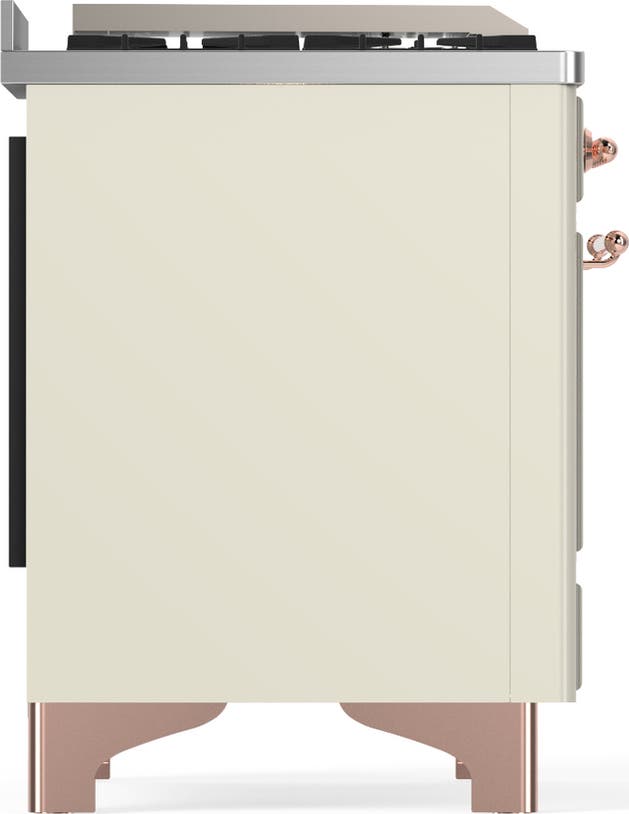 Ilve UM48FQNR3AWP Antique White With Copper Trim, Natural Gas