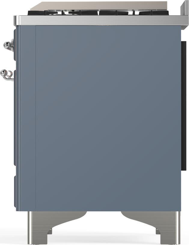 Ilve UM48FQNR3BGCLP Blue Grey With Chrome Trim, Liquid Propane
