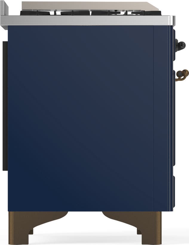 Ilve UM48FQNR3MBBLP Midnight Blue With Burnished Trim, Liquid Propane