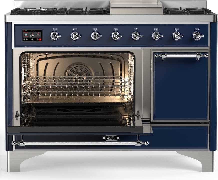 Ilve UM48FQNR3MBCLP Midnight Blue With Chrome Trim, Liquid Propane