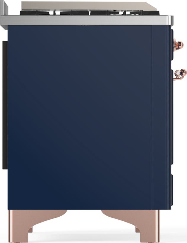 Ilve UM48FQNR3MBPLP Midnight Blue With Copper Trim, Liquid Propane