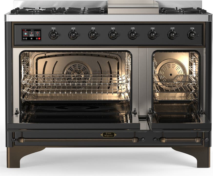 Ilve UM48FQNR3MGBLP Matte Graphite With Burnished Trim, Liquid Propane