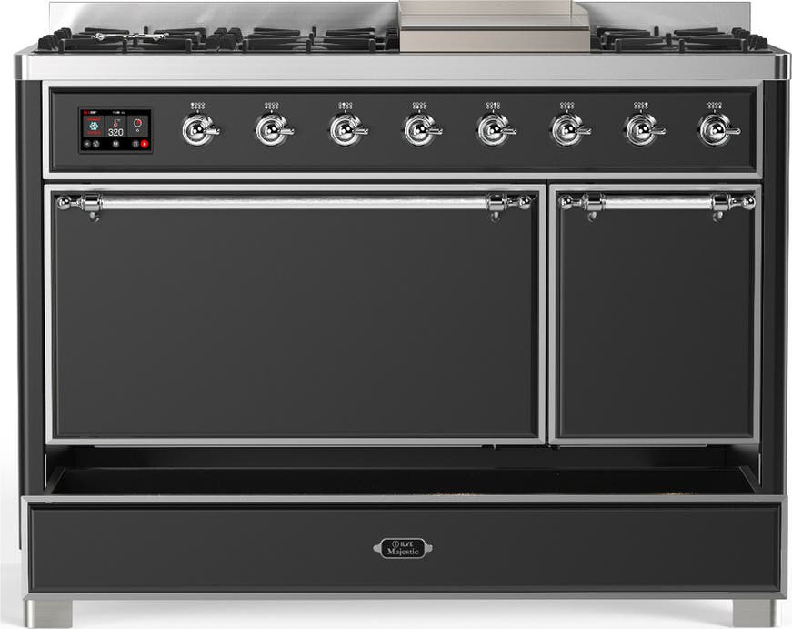 Ilve UM48FQNR3MGCLP Matte Graphite With Chrome Trim, Liquid Propane