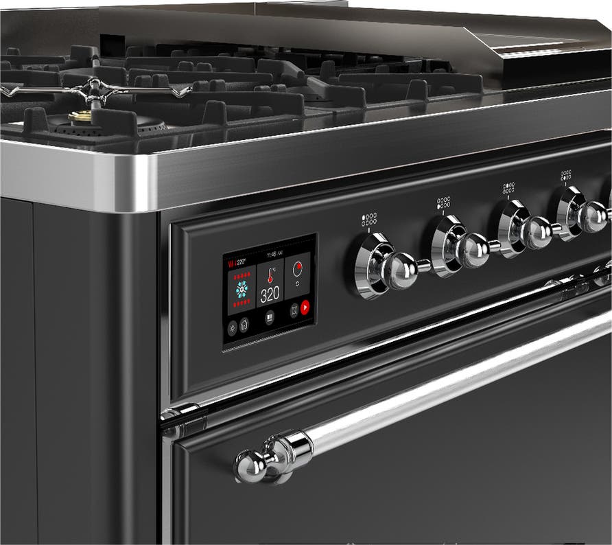 Ilve UM48FQNR3MGCLP Matte Graphite With Chrome Trim, Liquid Propane