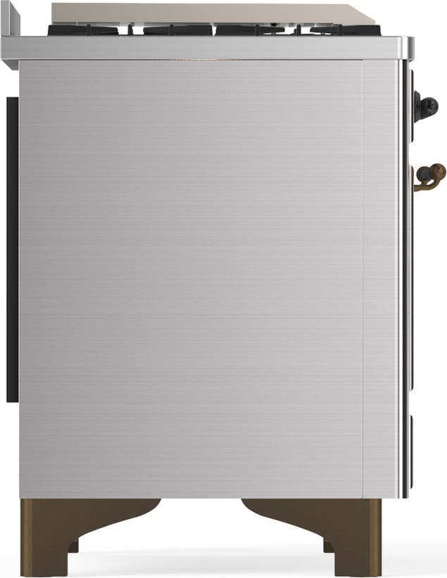 Ilve UM48FQNR3SSB Stainless Steel With Burnished Trim, Natural Gas
