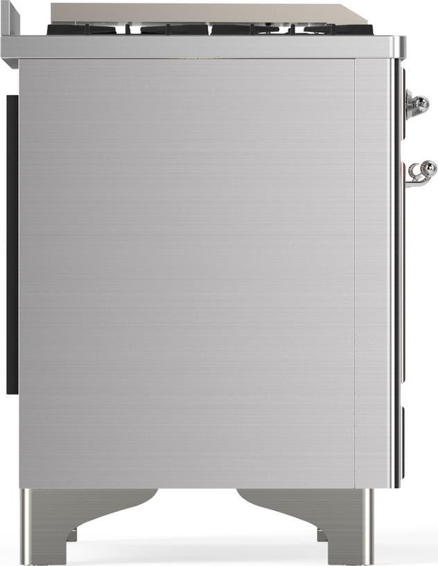 Ilve UM48FQNR3SSC Stainless Steel With Chrome Trim, Natural Gas