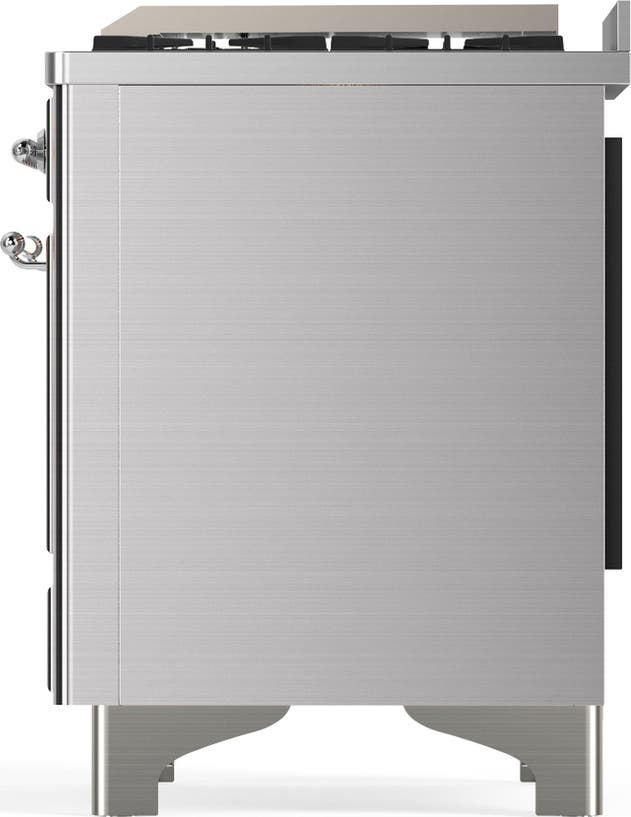 Ilve UM48FQNR3SSC Stainless Steel With Chrome Trim, Natural Gas