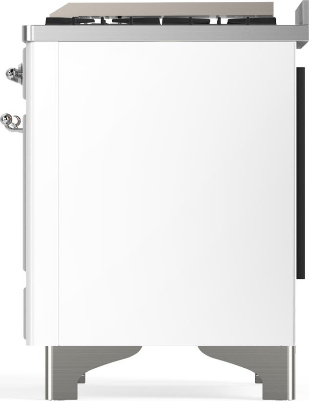 Ilve UM48FQNR3WHC White With Chrome Trim, Natural Gas