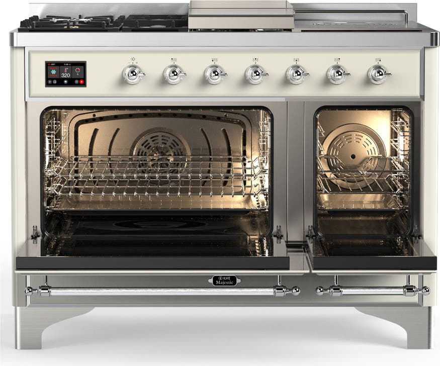 Ilve UM48FSNR3AWCLP Antique White With Chrome Trim, Liquid Propane