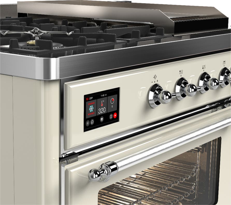 Ilve UM48FSNR3AWCLP Antique White With Chrome Trim, Liquid Propane