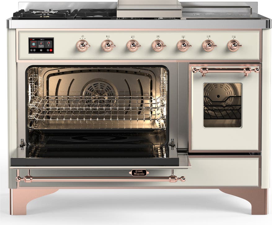 Ilve UM48FSNR3AWP Antique White With Copper Trim, Natural Gas